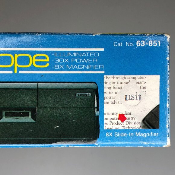 Vintage Radio Shack Micronta Illuminated 30x Handheld Pocket Microscope 63-851 - Picture 6 of 7